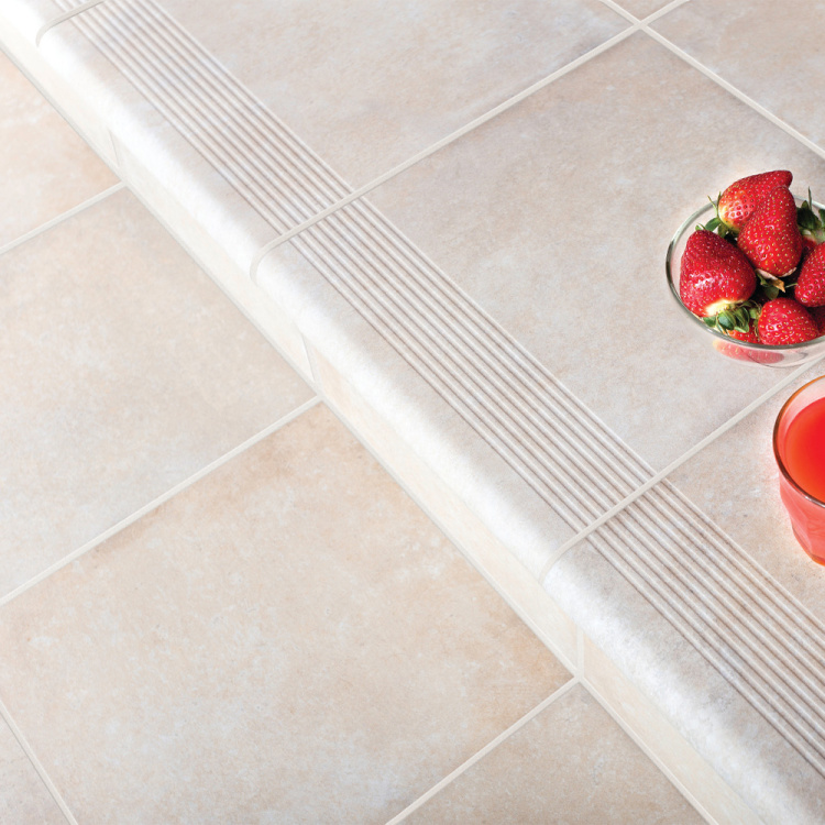 Сходинка клінкерна Stopnica V-Shape Cottage Salt світло-сіра 9x320x300 мм