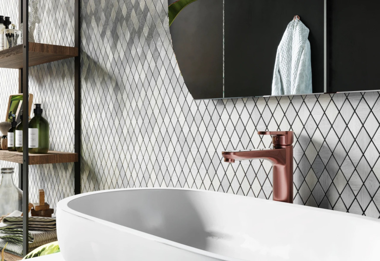 Мозаїка з керамограніту Kotto Ceramica MI7 30500301C Grigo Caldo 300 x 300 х 10 (ромб 30 x 50)