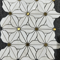 Мозаика V-MOS VJQ-13 Flower White Mozaico de Lux