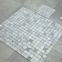 Мозаика из мрамора Матовая МКР-3СВА (47x47) White Mix Мозаика из мрамора Матовая МКР-3СВА (47x47) White Mix