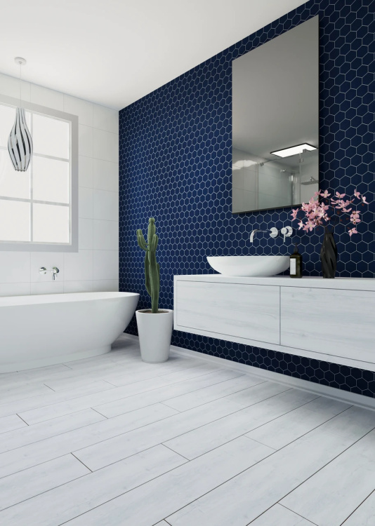 Мозаика керамическая Kotto Ceramica HEXAGON H 6008 Steel Blue  295 х 295 х 9