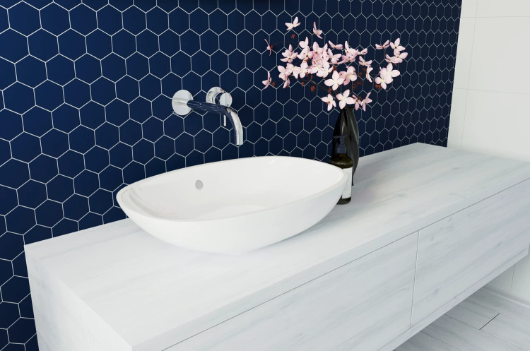 Мозаика керамическая Kotto Ceramica HEXAGON H 6008 Steel Blue  295 х 295 х 9