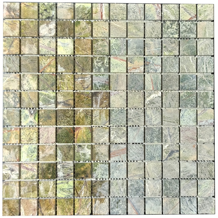 Мозаїка з мармуру Матова МКР-2СН (23x23) Bidasar Green