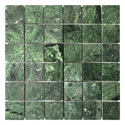 Мозаика из мрамора Полированная МКР-3П (47x47) Verde Guatemala