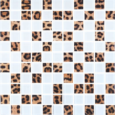 Мозаїка скляна Kotto Ceramica GMP 0825044 С2 print 41/white mat 300 x 300 х 8 ( 25 х 25 )