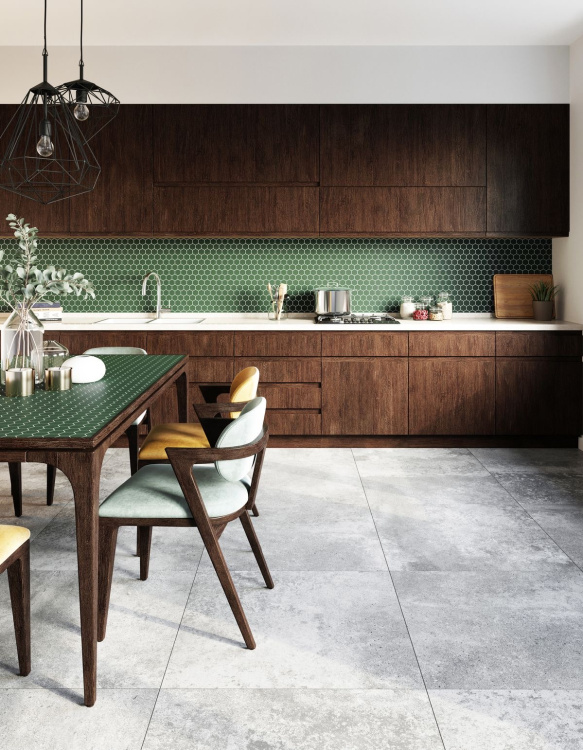 Мозаика керамическая Kotto Ceramica HEXAGON H 6010 Forestgreen  295 х 295 х 9