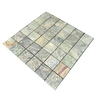 Мозаїка з мармуру Матова МКР-3СВ (47x47) Bidasar Green