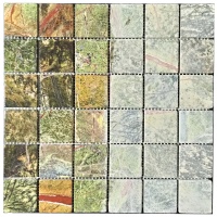 Мозаїка з мармуру Матова МКР-3СВ (47x47) Bidasar Green