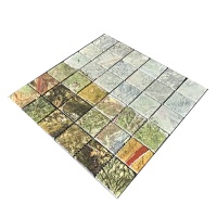 Мозаїка з мармуру Матова МКР-3СВ (47x47) Bidasar Green