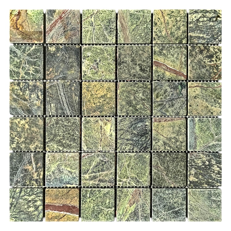 Мозаика из мрамора Матовая МКР-3СВ (47x47) Bidasar Green