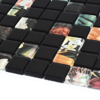 Мозаїка скляна Kotto Ceramica GMP 0825047 С2 print 44/black mat 300 x 300 х 8 ( 25 х 25 )