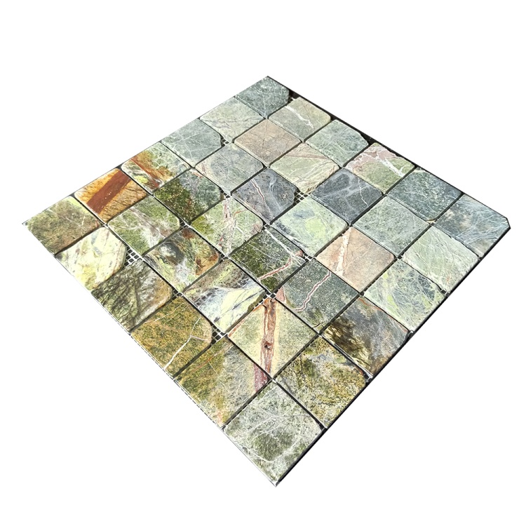 Мозаика из мрамора Матовая МКР-3СВА (47x47) Bidasar Green