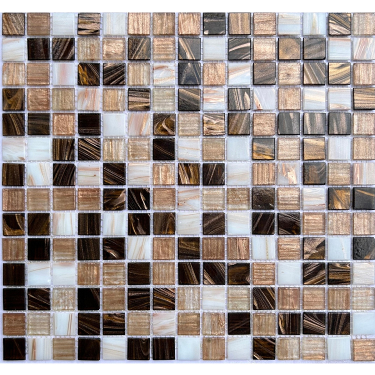 Мозаика стеклянная V-MOS FE070 Luminis Brown Mozaico de Lux
