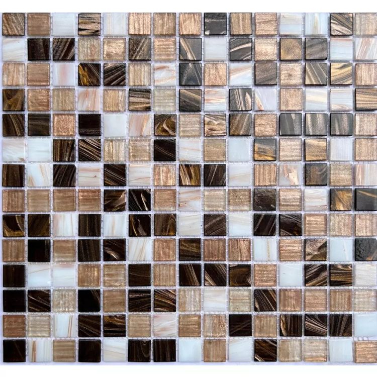 Мозаика стеклянная V-MOS FE070 Luminis Brown Mozaico de Lux