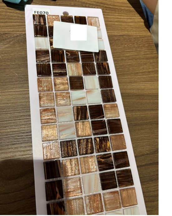 Мозаика стеклянная V-MOS FE070 Luminis Brown Mozaico de Lux