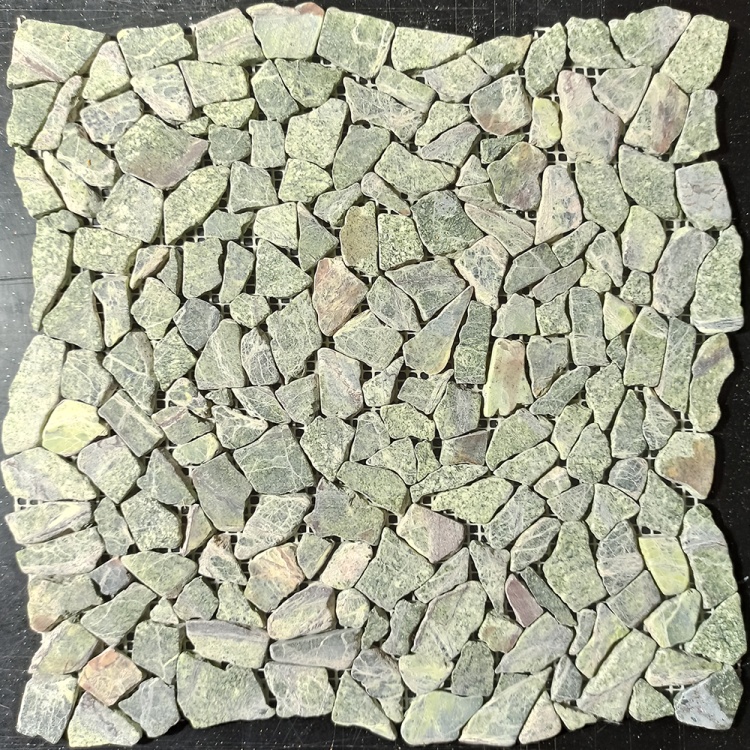 Мозаїка з мармуру Матова МКР-ХСВ (хаотична) Bidasar Green