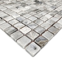 Мозаїка з мармуру Матова МКР-4СВ (15x15) Grey Mix