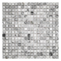 Мозаїка з мармуру Матова МКР-4СВ (15x15) Grey Mix