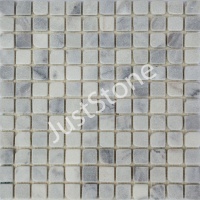 Мозаика из мрамора Матовая МКР-2СВА (23x23) White Mix