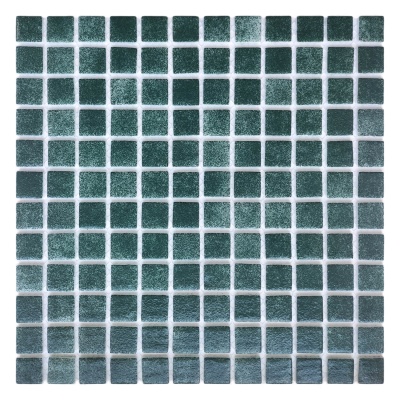 Мозаїка зі скла AquaMo PW25212 Dark Green 25x25x4 (317x317) мм глянцева на сітці