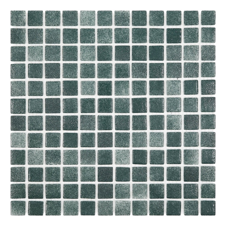 Мозаїка зі скла AquaMo PW25212 Dark Green 25x25x4 (317x317) мм глянцева на сітці