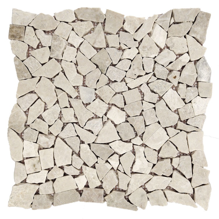 Мозаика из мрамора Матовая МКР-ХСВ (хаотичная) Victoria Beige MB