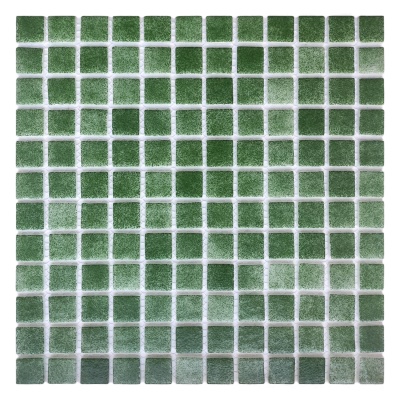 Мозаика из стекла AquaMo PW25214 Olive 25x25x4 (317x317) мм глянцевая на сетке