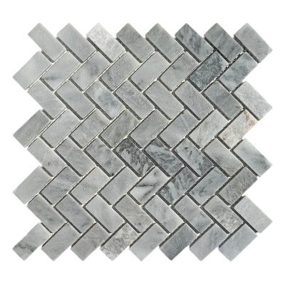 Мозаика из мрамора Матовая МКР-5СВ (47x23) Grey Mix