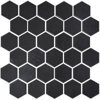 Мозаика керамическая Kotto Ceramica HEXAGON H 6021 Black Mat  295 х 295 х 9