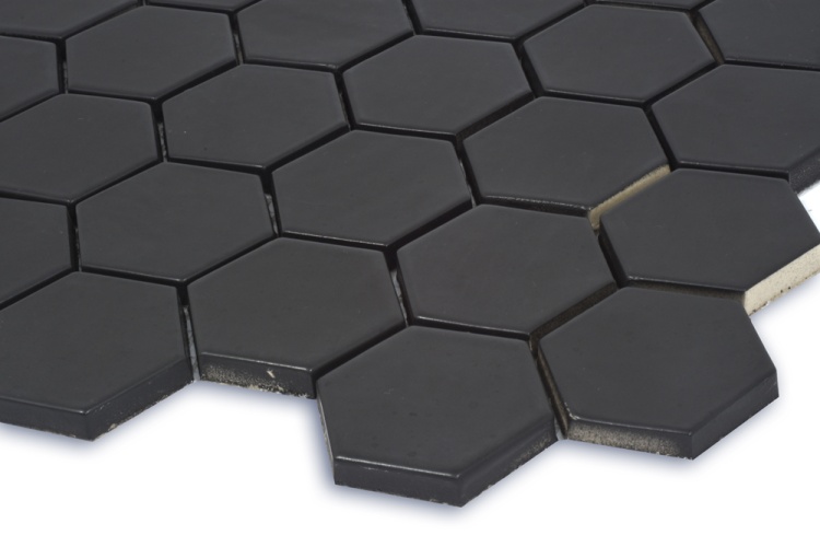 Мозаика керамическая Kotto Ceramica HEXAGON H 6021 Black Mat  295 х 295 х 9