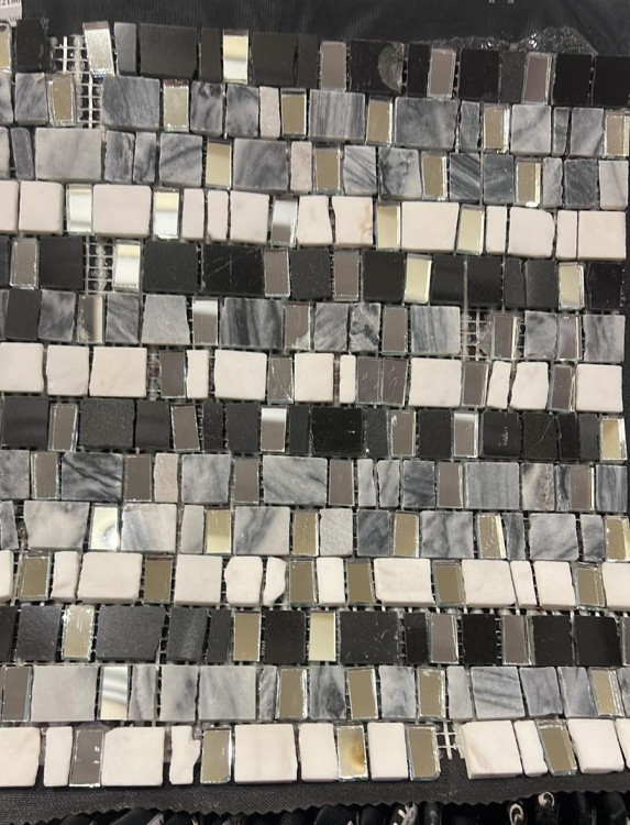 Мозаїка Dune 186535 Ninfa 30*30.5 біла сіра чорна