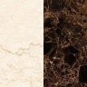 Портал для каміна Bravo Ріо Botticino + Emperador Dark мармур бежевий/коричневий прямий