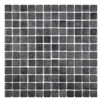 Мозаїка зі скла AquaMo PW25209 Black 25x25x4 (317x317) мм глянцева на сітці