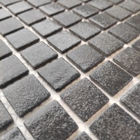Мозаїка зі скла AquaMo PW25209 Black 25x25x4 (317x317) мм глянцева на сітці
