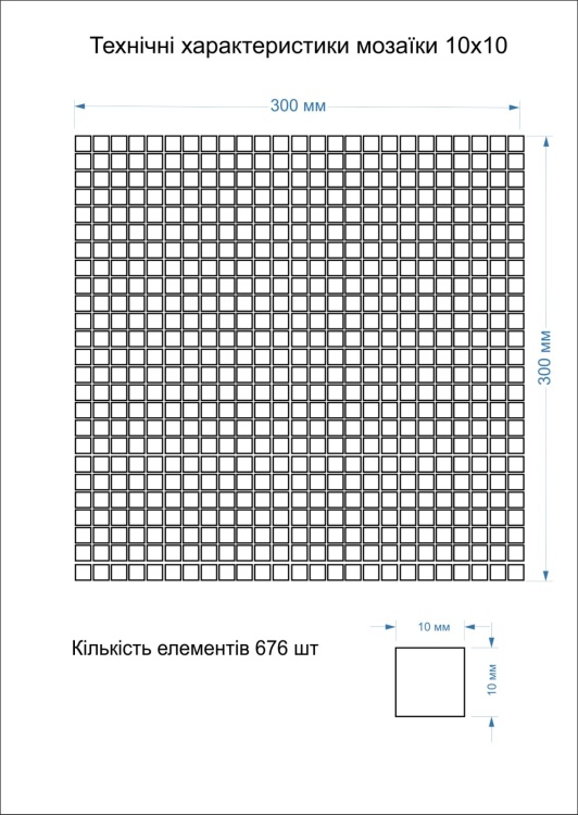 Мозаика из керамогранита Kotto Ceramica MI7 1010040605C Oltremare 300x300х4 (10x10)