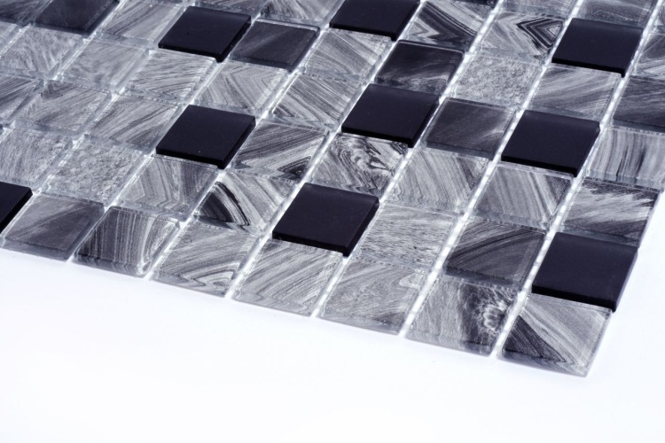 Мозаика стеклянная Kotto Ceramica GMP 0425005 С2 print 3/Black mat   300 x 300 х 4    ( 25 х 25 )