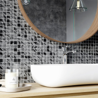 Мозаика стеклянная Kotto Ceramica GMP 0425005 С2 print 3/Black mat   300 x 300 х 4    ( 25 х 25 )