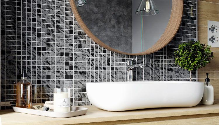 Мозаика стеклянная Kotto Ceramica GMP 0425005 С2 print 3/Black mat   300 x 300 х 4    ( 25 х 25 )