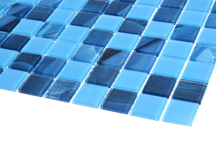 Мозаика стеклянная Kotto Ceramica GMP 0425017 С2 print 19/blue D mat  300 x 300 х 4    ( 25 х 25 )