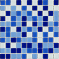 Мозаика стеклянная V-MOS A027 Lucent Blue Mozaico de Lux