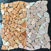 Мозаїка з мармуру Матова МКР-ХСВ (хаотична) Terracotta Mix