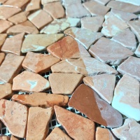 Мозаїка з мармуру Матова МКР-ХСВ (хаотична) Terracotta Mix