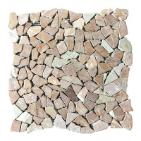 Мозаїка з мармуру Матова МКР-ХСВ (хаотична) Terracotta Mix