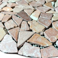 Мозаїка з мармуру Матова МКР-ХСВ (хаотична) Terracotta Mix