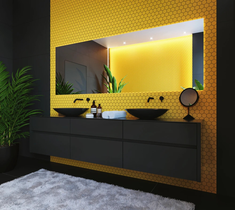 Мозаїка керамічна Kotto Ceramica HEXAGON H 6025 Dark Yellow 295 х 295 х 9