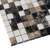 Мозаика из мрамора Полированная МКР-2П (23x23) Emperador Dark + Emperador Light + Crema Marfil