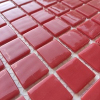 Мозаика из стекла AquaMo MK25121 Red 25x25x4 (317x317) мм глянцевая на сетке