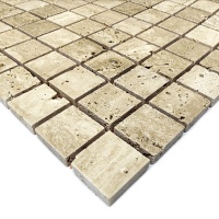 Мозаїка з травертину Полірована МКР-2П (23x23) Travertine Classic