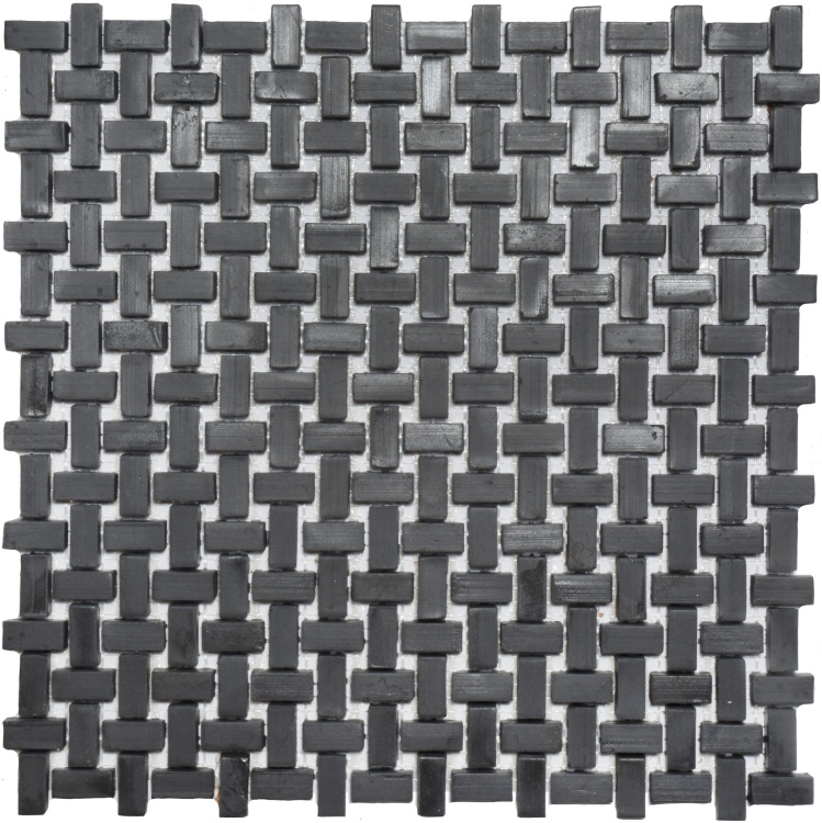 Мозаїка з керамограніту Kotto Ceramica MI7 10200406C Nero 300 x 300 х 10 (прямокутник 10 x 20)