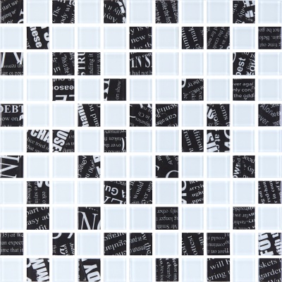 Мозаика стеклянная Kotto Ceramica GMP 0425048 С2 print 45/white 04  300 x 300 х 4    ( 25 х 25 )